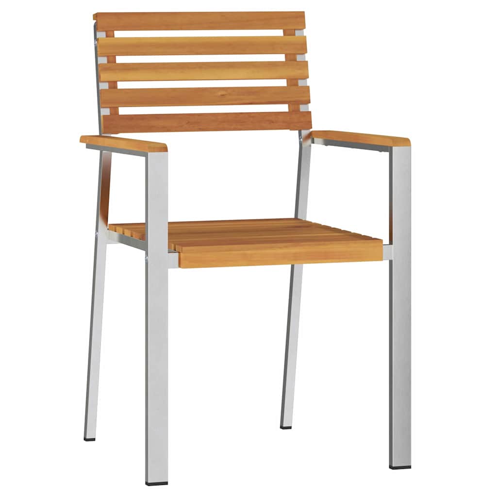 Gartenstuhl 2 pcs Braun 56 x 54,5 x 87cm Massivholz Akazie